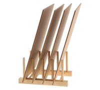 4 Pièces Présentoir à Ongles Amovible en Bois, Grand Panneau | Base Silicone Antidérapante, Rangées à 15 Degrés, Surface Lisse Polie, Usage Professionnel et Décoratif