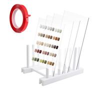 4 pièces Présentoir Ongles Nuancier Acrylique Palette avec Support en plastique et Colle sans trace Support de Présentation D'art D'ongle Nail Art Professionnel Présentoir 20x15cm