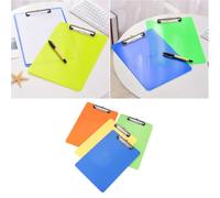 4 Pièces Presse-papiers Coloré A4 en Plastique, Léger | Planchette Pince, Tri par Couleurs Aléatoires, Format Bureau, Usage Terrain et Bureau, pour Étudiants et Couleur Aléatoire
