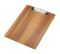 4 pièces presse-papiers panneau dur avec pince à profil bas A4 lettre taille en bois porte-dossier fournitures scolaires bureau papeterie Pour le bureau(Brown)