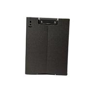 4 pièces presse-papiers support vertical dossier de fichiers A4, fournitures bureau, bloc-notes for étudiants, porte-notes réunion avec conception clip stylo pour Documents,Dessins(Black)