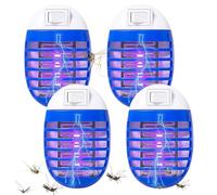 4 Pièces Professionnel Anti Mouche Electrique, Lampe Anti-Moustiques Électrique Moustiquaire Électrique avec Lumière UV Destructeur de Mouches Intérieur pour Cuisine, Chambre, Salle à Manger