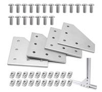 4 Pièces Profile Aluminium 40x40 - Plaque de Connexion Écrou Vis 10 Mm Série 4040