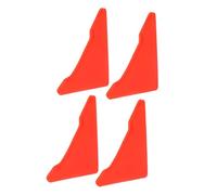 4 Pièces Protecteur de Porte Voiture en Silicone Rouge, Angle