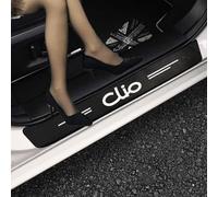 4 Pièces Protecteur De Seuil De Porte De Voiture pour Clio 2 3 4 5 Mk2 Mk3 Mk4 Bandes De Protection De Seuil en Fibre De Carbone Film De Couverture De Plaque De Protection Autocollant