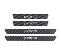 4 Pièces Protecteur de Seuil de Voiture pour KI-A Sportage Seltos Rio K5 GT Line CEED, Autocollant en Fibre de Carbone de Anti-Rayures de Seuil de Porte de Voiture, PICANTO