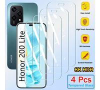 4 pièces Protecteur d'écran en verre trempé 9H 2,5D compatible avec Huawei Honor 400 Lite Pro 300 200 90 70 Lite Smart X6c X7c X9c X8 X8a X8b X8c X7 X7a X7b X7c X6 X6s X6a X6b X5 X5b Plus. Film protec