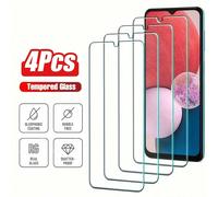 4 pièces Protecteur d'écran en verre trempé haute définition, durable et imperméable, compatible avec Galaxy S20FE/S21FE/S23FE/S24FE/A02/A02S/A03/A03S/A06/A12 4G/5G/A13 4G/5G/A14 5G/A15/A16/A21/A21S/A