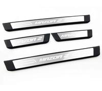 4 Pièces Protecteur Seuil Porte Voiture pour Mazda 2 2015 2016 2017 2018 2019, Voiture Acier Inoxydable Plinthes, Garnitures de Seuil Portière