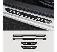 4 Pièces Protecteur Seuil Porte Voiture pour VW Golf 8 MK8 TSI TDI GTI GTD GTE R R-Line 2020-2022, Plaques Plinthes en Acier Inoxydable Pédale de Couverture de Seuil,Carbon Fiber Look