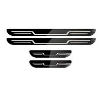 4 Pièces Protection de Seuil de Porte pour Benz E Class Coupe C207 2009-2017, Protecteur de Pas Porte de Voiture Inoxydable Autocollant,Black Mirror Finish