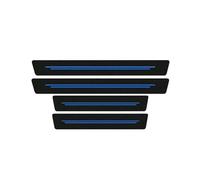 4 Pièces Protection Seuil de Porte de Voiture pour Audi Q2 2013-2023 2024 2025, Protection Seuil de Porte Voiture, Fibre de Carbone Plinthes Autocollant -Facile à Installer,Blu-Normal