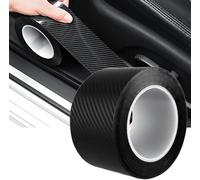 4 Pièces Protection Seuil de Porte de Voiture, pour Audi Sline TT Q2 Q3 Q5 Q7 Q8 A3 A4 A5 A6 A7, Autocollant en Cuir de Fibre de Carbone Plinthes pour Auto Accessoires