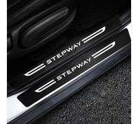 4 Pièces Protection Seuil de Porte de Voiture pour Dacia Duster Bigster Jogger Stepway Sandero Stepway Spring Logan Lodgy,Plinthes Garniture Accessoires,Anti-Dirty Antidérapan Résistant Aux Rayures