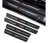 4 Pièces Protection Seuil de Porte de Voiture pour Mitsubishi Triton V Double Cab Pick Up 2019-2023, Plaques de Protection de Seuil de Porte de Fibre de Carbone Facile à Installer