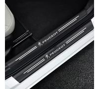 4 Pièces Protection Seuil de Porte de Voiture pour Peugeot GT 208 308 408 508 2008 3008, Plaques de Protection de Seuil de Porte de Fibre de Carbone Facile à Installer
