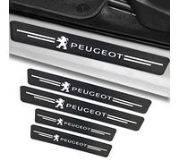 4 Pièces Protection Seuil de Porte de Voiture pour Peugeot Partner II Tepee 2017-2015, Voiture De Carbone Autocollant Protection,Protection Seuil de Porte Voiture Carrosserie