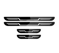 4 Pièces Protection Seuil de Porte de Voiture pour Renault Captur 2 2025/ Symbioz 2025, Acier Inoxydable Couvre Marche-Pied Anti-Rayures Plaques de Coup de Pied,A/Black