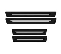 4 Pièces Protection Seuil De Porte De Voiture pour VW Touareg 2002-2022 2023 2024 2025 7L 7P CR CR1,Autocollant en Cuir De Fibre De Carbone Plinthes pour Auto,Protege Portiere Voiture Anti-Rayures