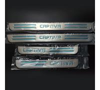 4 Pièces Protection Seuil de Porte Voiture pour Chevrolet Captiva 2024 2023 2022 2021-2019, Matériau en Acier Inoxydable Protection Porte de Voiture Auto Plinthes