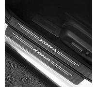 4 Pièces Protection Seuil de Porte Voiture pour Hyundai Kona 2023 2024 2025, Fibre de Carbone Protection Porte de Voiture Auto Plinthes Accessoire Voiture