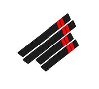 4 Pièces Protection Seuil de Porte Voiture pour Jaguar I-Pace 2019-2024, Porte Voiture Bande de Seuil de Seuil en Fibre de Carbone,Red
