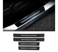 4 Pièces Protection Seuil de Porte Voiture pour Jeep Compass I (MK), Fibre de Carbone Protection Porte de Voiture Auto Plinthes Accessoire Voiture