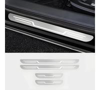 4 Pièces Protection Seuil de Porte Voiture pour Renault Scenic 2023 et Autres Voitures, Protection Porte de Voiture Auto Plinthes Protection Portiere Voiture,Silver
