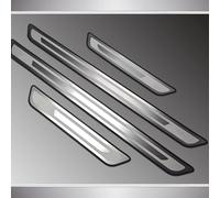 4 Pièces Protection Seuil de Porte Voiture pour Suzuki Vitara IV 2024 2025, Matériau en Acier Inoxydable Protection Porte de Voiture Auto Plinthes,Silver