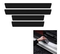 4 Pièces Protection Seuil Porte De Voiture pour Peugeot rc SW rcline rc-Line 206 307 407 1007 4007, Fibre Carbone Plaque De Seuils Protecteur Autocollant Accessoire Protection