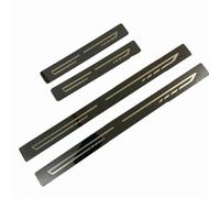 4 Pièces Protection Seuil Porte De Voiture pour Renault Clio 5 (Phase I) 2019-2023, Portes Seuils Protecteur Barres Anti-Frottement Décoratifs Accessoires, Black