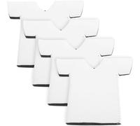 4 Pièces Protège-Bouteille de T-Shirt Blanc en Tissu | Réversible et Vierge, Manchon Non Glissant, Garde le Bureau Sec, pour Loisirs Créatifs et Usage Décoratif