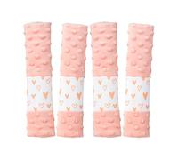 4 Pièces Protege Ceinture de securite Enfant, Ceintures de sécurité épaulette Protecteur de Ceinture sièges de Voiture Ceintures de Sécurité pour Enfants/Vélo/Porte Bébé Fille (Rose 25x5.7cm)