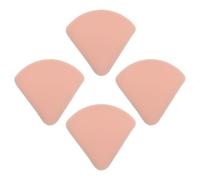 4 Pièces Puff à Poudre Maquillage Triangle en Éponge Pu, Rose | Prise Ferme, Simple à Utiliser, Rangement Facile, Réduit le Gaspillage, Format Compact pour Usage Quotidien