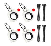 4 Pièces Qui Brillent Dans Le Noir Organisateurs D'Attaches De Câble Et 40 Pièces Attaches De Câble Noires, Organisateur D'Attaches De Câble Portable, Organisateur De Câbles