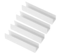 4 Pièces Rainure de Renforcement, Porte Intérieure Antidérapante | Plastique Blanc, Design Simple et Robuste, pour Sols Bois ou Carrelage, sans Dommage Mural