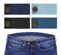 4 Pièces Rallonge Bouton Pantalon,Bouton D'extension De Taille En Denim,Ajustable Button Extenders,Eextension de bouton pour Jeans,Elargisseur Pantalon pour Pantalons, Jupes ou Poignets