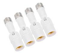 4 Pièces Rallonge de Douille D’ampoule E27 à Tête Orientable | Rotation Axiale 330°, Flexion Radiale 180°, Installation Vissée Simple, pour Ateliers et Éclairage de Tâche