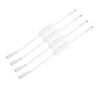 4 Pièces Rallonge pour Lampe avec Interrupteur Cc 2a Dc5.5 X 2.1 | Câble Deux Conducteurs en Cuivre PVC Blanc, pour Contrôleurs Rgb et Ateliers Compacts