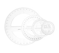 4 Pièces Rapporteur Circulaire en Plastique 360 Degrés | Usage Bureau et École, Visibilité Claire, Outil de Dessin Polyvalent, pour Géométrie, Travail du Bois et Bricolage