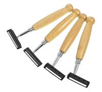 4 Pièces Rasoir Manuel de Sûreté à Manche en Bambou et Lame Inox | Style Classique , Prise en Main Confortable, Rasage Lisse, pour Fils et Époux
