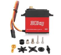 4 pièces RC 30KG Servo en alliage d'aluminium engrenages métalliques étanche moteur de direction RC avec bras Servo en métal 25T pour voiture 1/10 RC