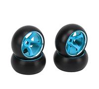 4 pièces RC Drift pneus en alliage d'aluminium RC pneus et roues ensemble pour K989 K969 P939 28413 1/28 voitures RC (Bleue)
