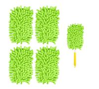 4 Pièces Recharge pour Swiffer, Microfibre Plumeau en Microfibre 360 Refills de Duster Dusters Lourds Hands pour le Nettoyage Compatible avec Swiffer (Vert)