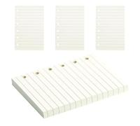 4 Pièces Recharges Papier A7 Lignées pour Classeur 6 Trous, Notes et | Papier Blanc Léger et Compact, Écriture Fluide, Résistant aux Transparences, pour Étudiants et Employés au Bureau
