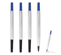 4 Pièces Recharges pour Parker Quink Roller, Recharges Stylo Roller pour Parker, Cartouches Pointe Moyenne 0.7mm Encre Bleu, Écriture Précise et Fiable, pour Documents Professionnels Usage Quotidien