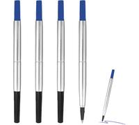 4 Pièces Recharges Pour Parker Quink Roller,Recharges Stylo Roller Pour Parker,Cartouches Pointe Moyenne 0.7mm Encre Bleu,Écriture Précise Et Fiable,Pour Documents Professionnels Usage Quotidien