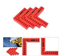 4 pièces règle d'angle à 90 degrés, type L en plastique règle à angle droit à 90 degrés outil de travail du bois localisateur auxiliaire(4 inches)