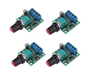 4 Pièces Régulateur de Vitesse Moteur DC PWM 1,8V-12V 2A 30W, Contrôleur de Vitesse à Basse Tension avec Potentiomètre Interrupteur, Module 1803BK 1803B pour Moteurs à Courant Continu