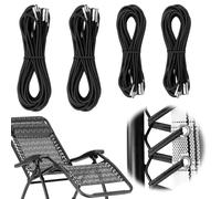 4 Pièces Remplacement Élastiques, Remplacement Corde, Elastique Corde Remplacement, Lacets Elastiques Zero Gravity Chaise, Universels Inclinables Lacets Élastiques pour Fauteuil Relax, Chaise Longue